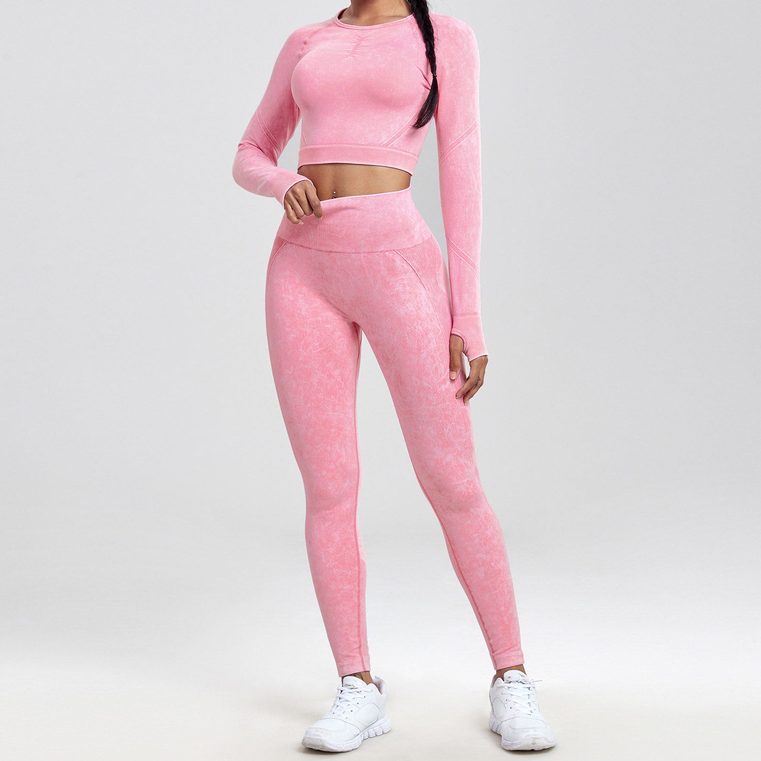 워시드 핑크 슈트