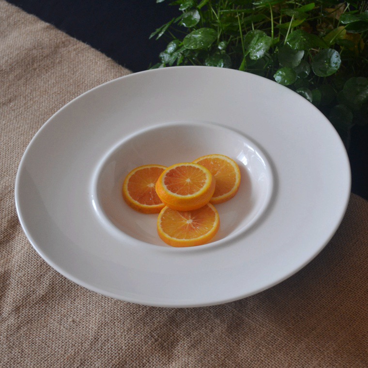 El comercio exterior de la Orden Original cola de mercancías nueva porcelana de hueso de 11 pulgadas Europea Placa de pasta de paja sombrero sopa cuenca postre fruta vajilla Occidental