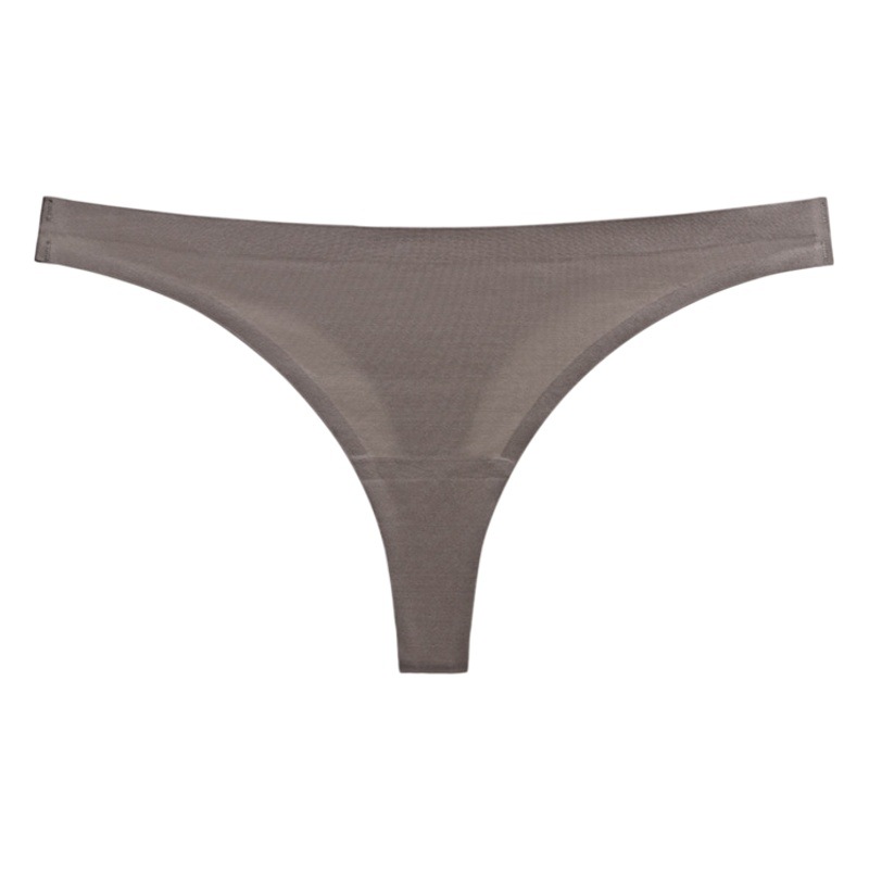 Ropa interior de mujer de comercio exterior puro deseo sexy invisible hielo seda de una sola pieza sin costuras de mujer Tanga T Pantalones