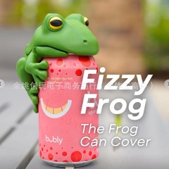 跨境爆品,Frog AND the Lily pad仿真青蛙饮料汽水罐盖百合花饮料