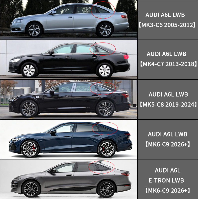 Suitable for Domestic Long-Wheelbase Audi A6L Sedan Rain Shield Audi A6 Lwb Window Visor