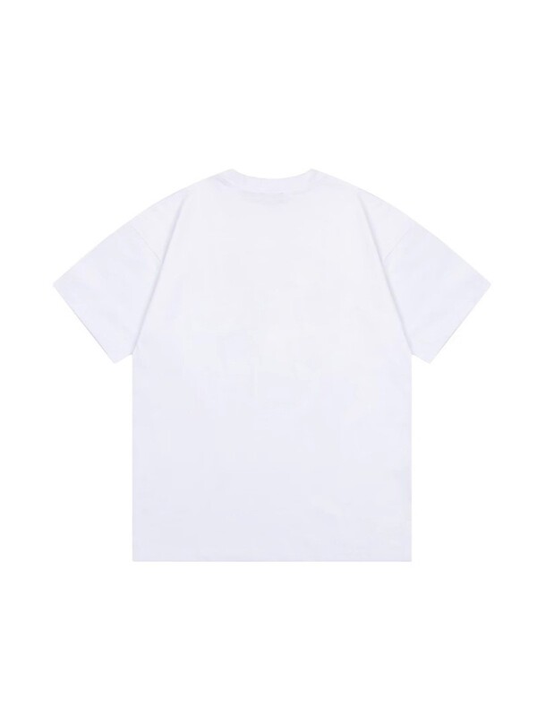 Fanjiasi 折りたたみ高級ハイエンドプリント半袖 Tシャツメンズ 25 夏新作ラウンドネックスリムトップボトム Tシャツ|undefined