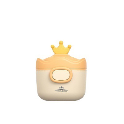 Crown Milk Powder Dispenser Box, Baby-Grade Home Use Milk Powder Container, Portable Mini Travel Canister with Sealed Layers, Rice Powder Storage Box