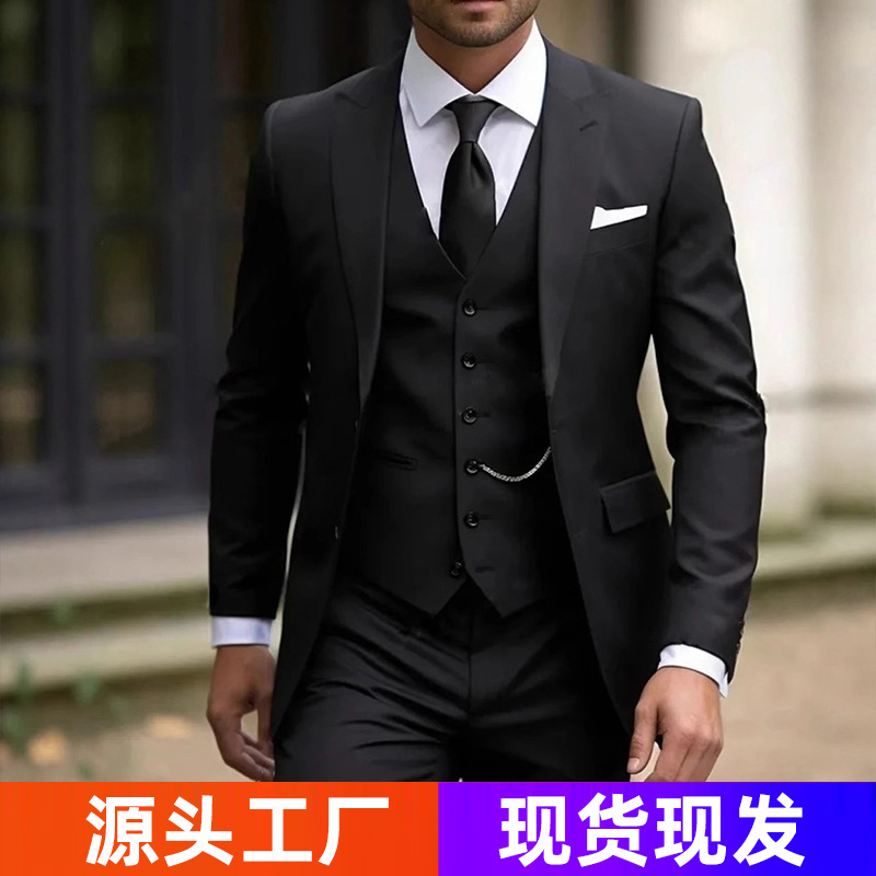New Business Casual Elegant Banquet Host Slim Luxury Suit Aliexpress Foreign Trade Men's Suit Suit New Business Casual Elegant Banquet Host Slim Luxury Suit Aliexpress Foreign Trade Men's Suit Suit