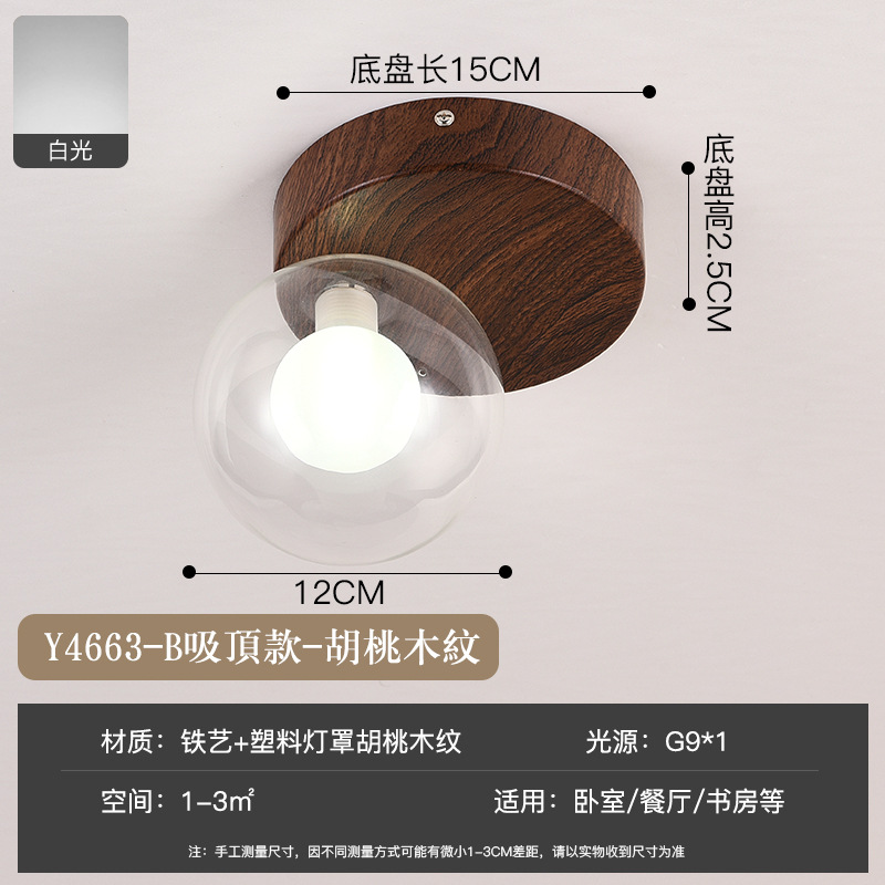 Pasillo pasillo de madera grano pequeño techo moderno minimalista balcón color nogal dormitorio lámpara pared cristal