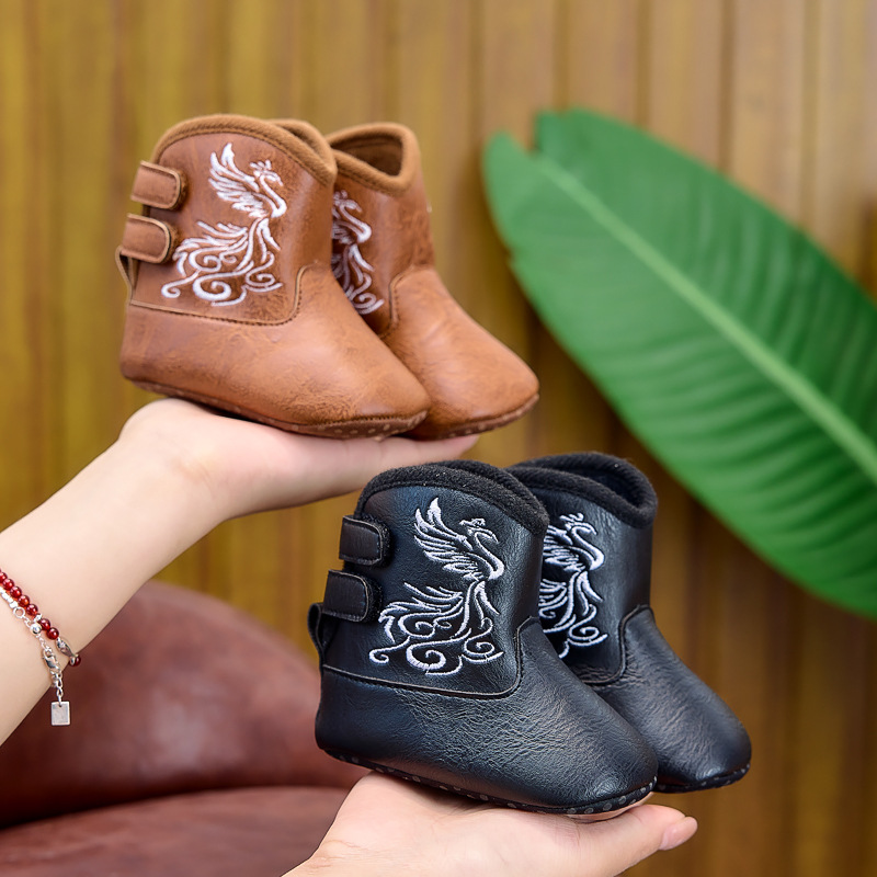 Baby Boots Casual Fashion Spring Autumn Winter 6-12-18 Months Infant Toddler Shoes Soft Sole Non-Slip First Walkers Shoes