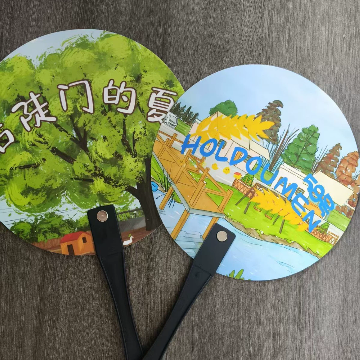 Десять периферийных ручных вентиляторов Qintian, вентилятор из материала № 58 Houduo, периферийные устройства ручного вентилятора из летнего материала