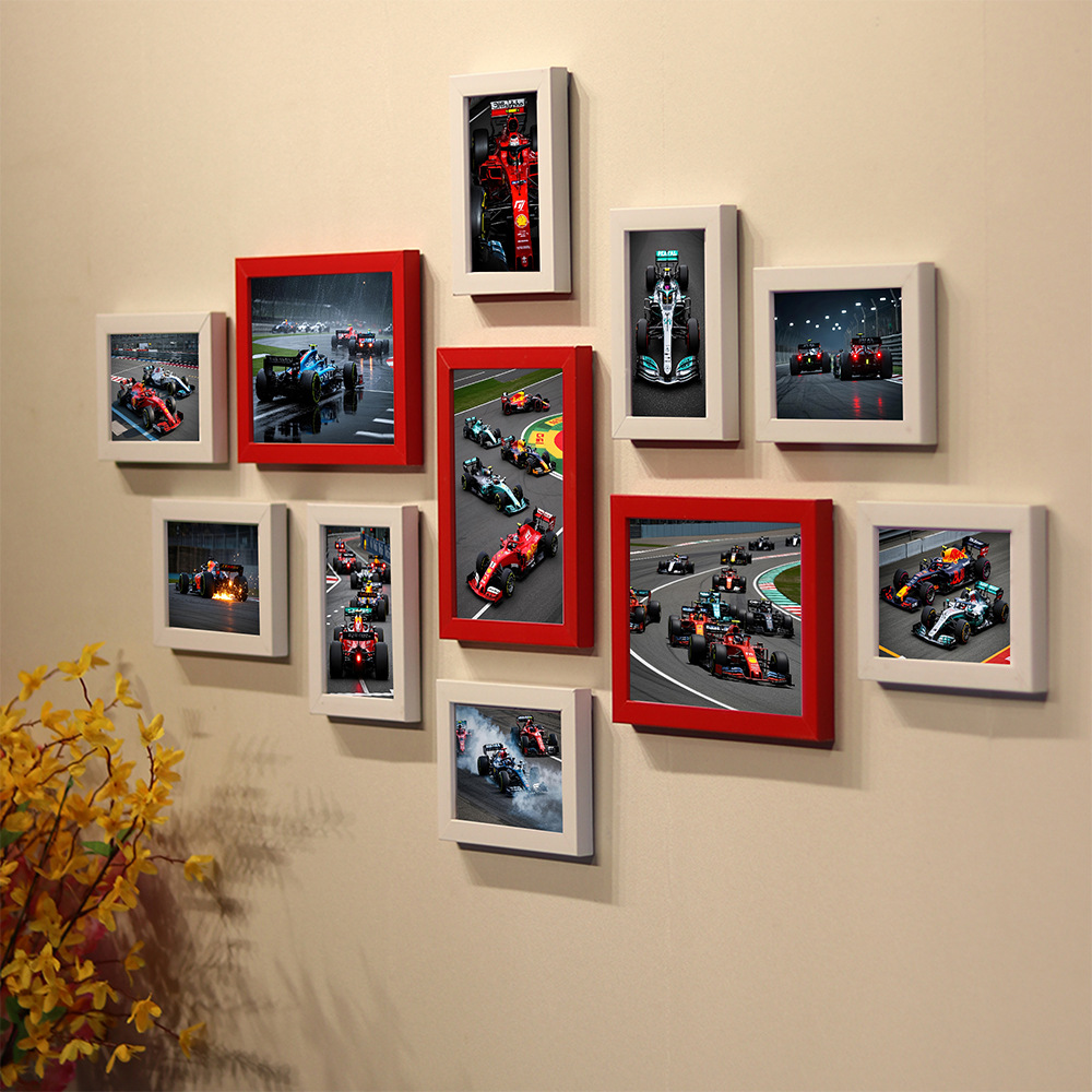 Nuevo póster de Fórmula 1 Fans regalo de pared marco de fotos combinación de fondo de decoración de pared de fotos image 13