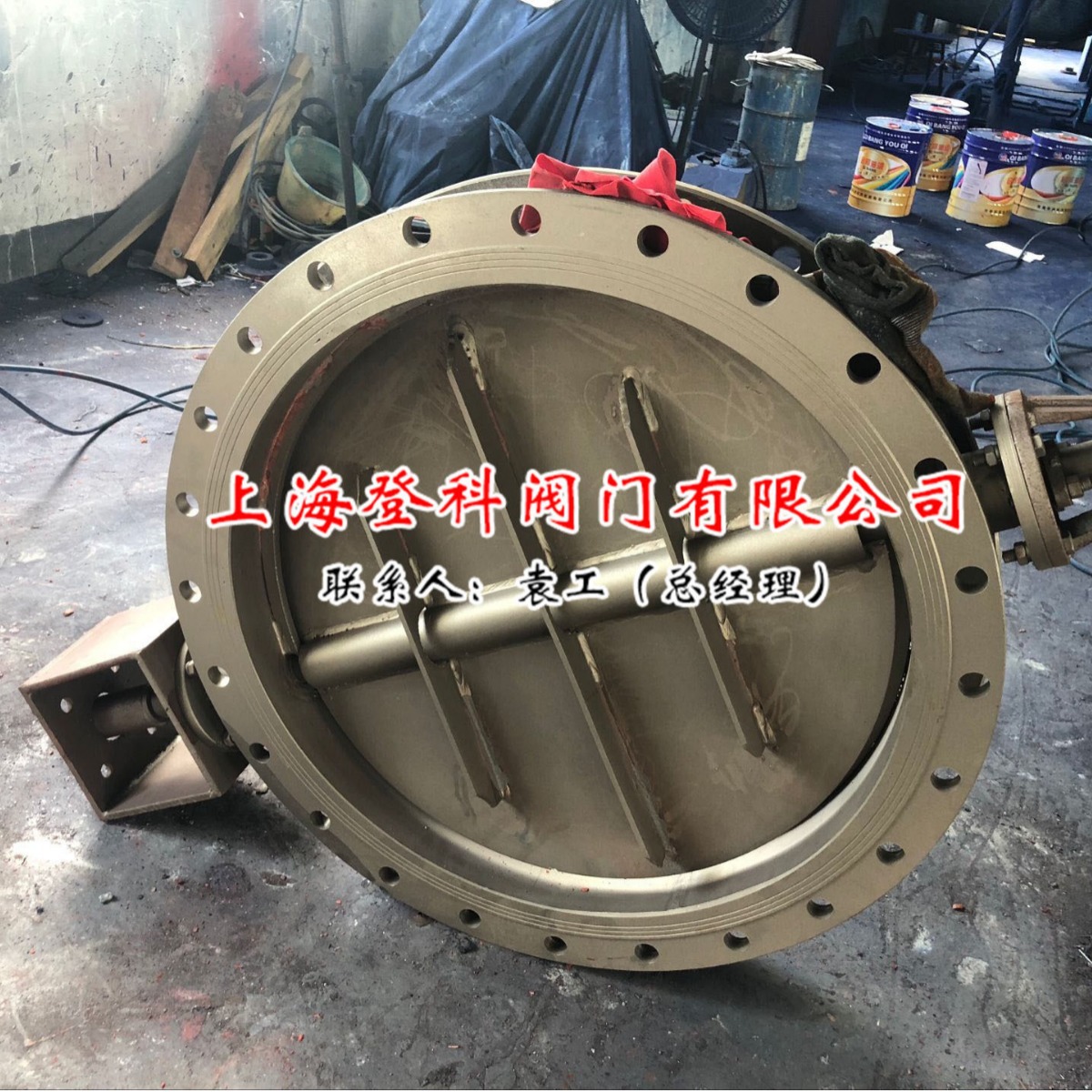 D341W-2.5P DN400 不锈钢风门带外置轴承、尘气304不锈钢蝶阀