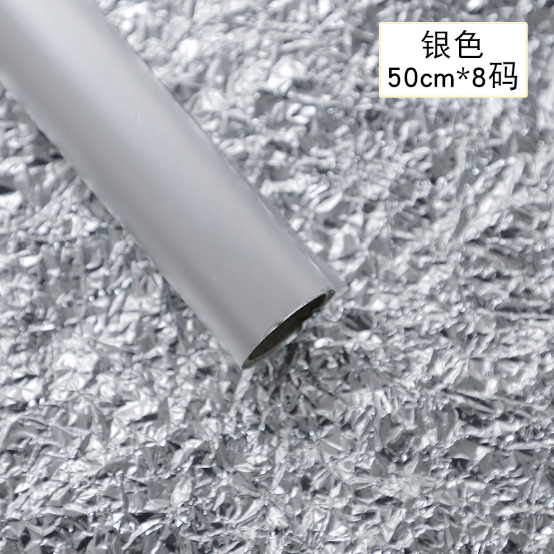 Huaxi flor revestido papel de estaño en forma de papel de estaño buquete de papel de embalaje plegado color plateado material al por mayor de alto nivel