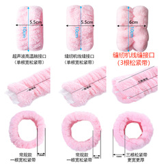 Euramerican Cross-border Amazon Plush Solid Color Face Washing Wrist Strap Fitness Bracelet Hair Tying Band Waterproof Hand Washing Wrist Guard