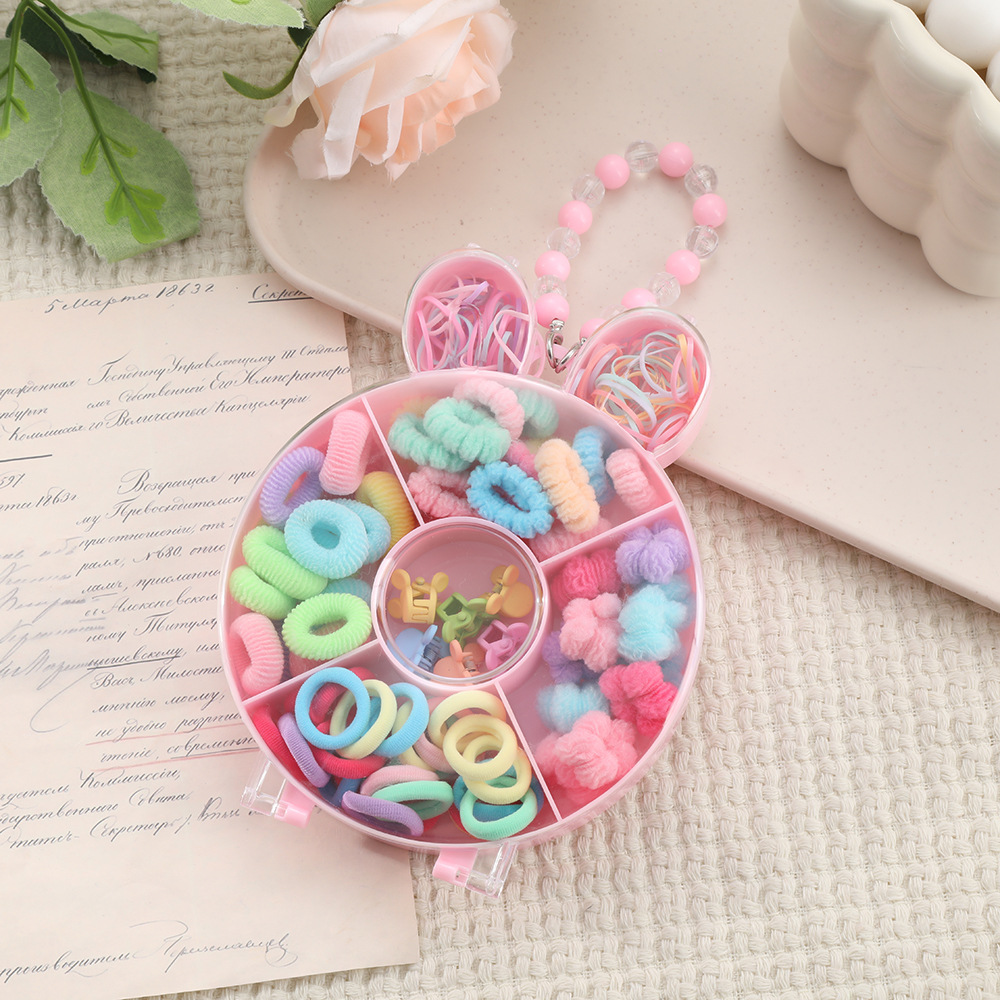 Juego de Accesorios para el Cabello Infantil con Caja de Regalo de Plástico y Resina para Niñas