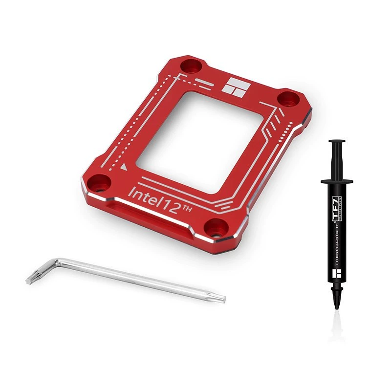 Limin LGA1700-BCF красный держатель для процессора 12-го поколения, коррекция изгиба, фиксация против прогиба, для 13-го поколения чёрный