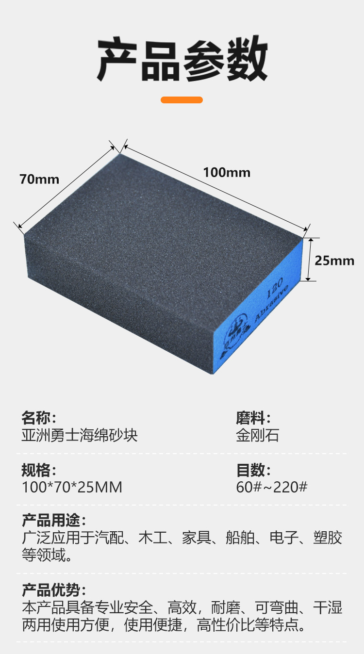 打磨海绵砂块