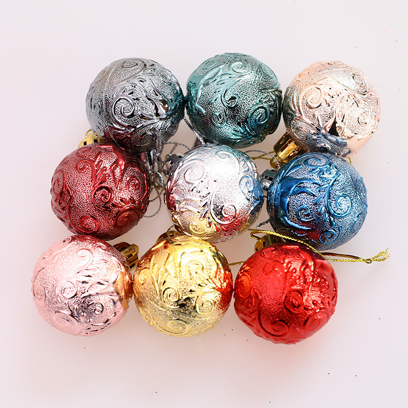 クリスマスツリー装飾クリスマスツリーペンダント装飾品4cm12個入りクリスマスボール9色オプションクリスマスプレゼント|undefined