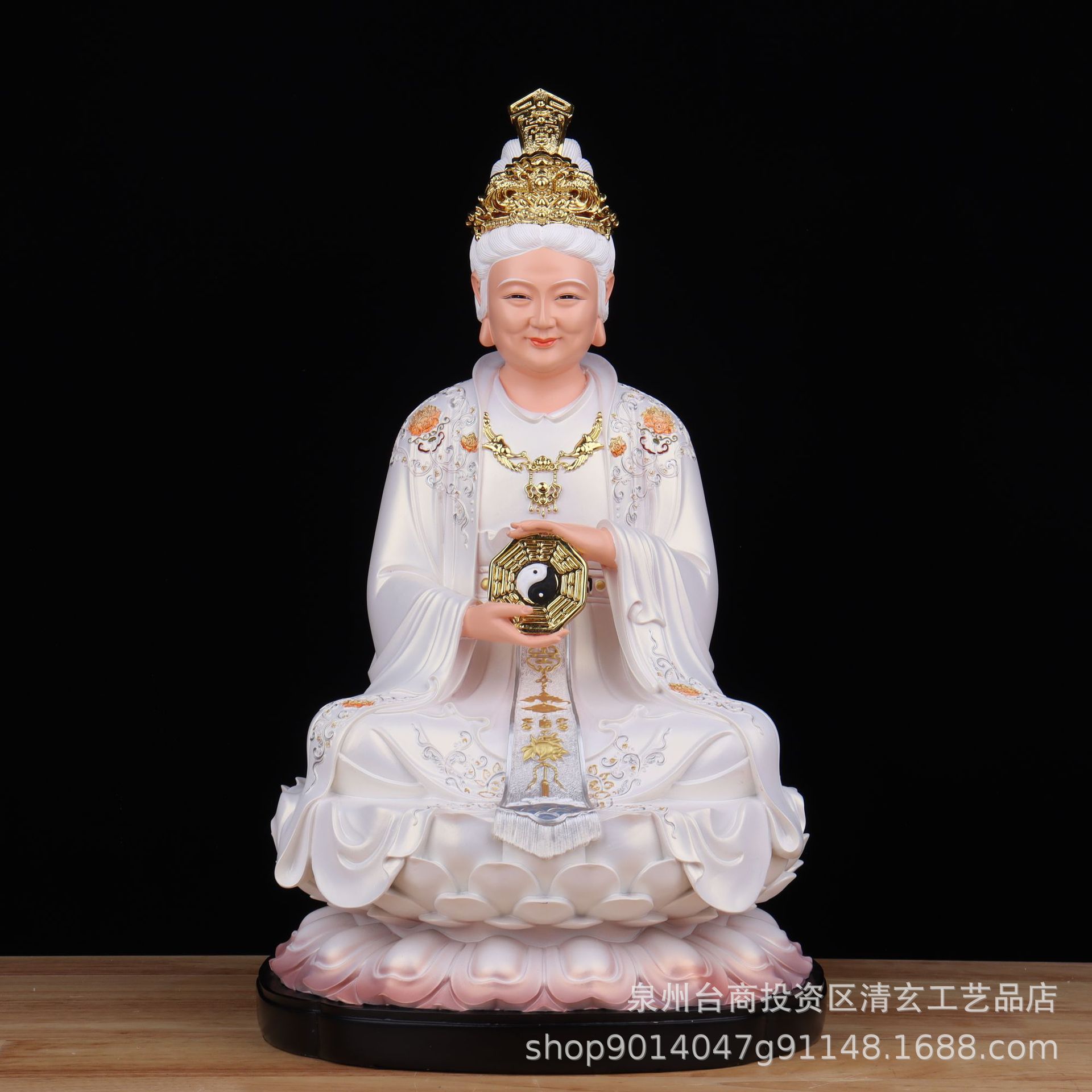 树脂彩绘无生老母神像供奉骊山圣母娘娘摆件无极老母老母无生奶奶-阿里巴巴