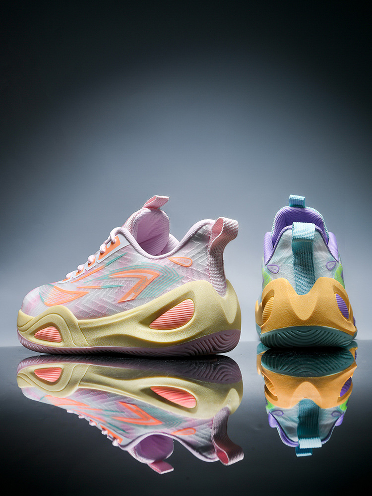 Primavera de 2025, nuevos zapatos de baloncesto Yuan Yuan, zapatos deportivos casuales de alta altura transpirables para hombres, zapatos de competencia antideslizantes