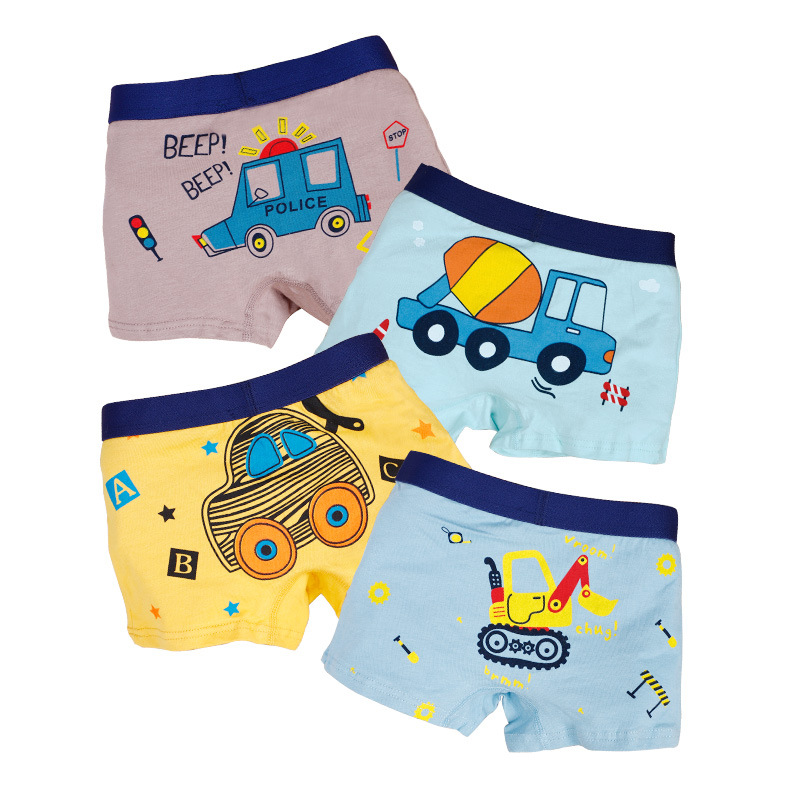 Children's Underwear Men's Pure Cotton 3612 Years Old Boys Teenagers FourCorner Pants Mid