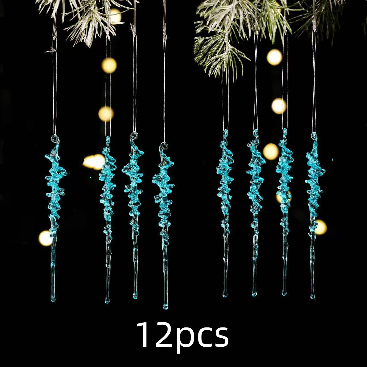 国境を越えたクリスマスの祭り用品の創造的な透明な氷のペンダントの新しいクリスマスツリーの装飾ねじ山のペンダントの木