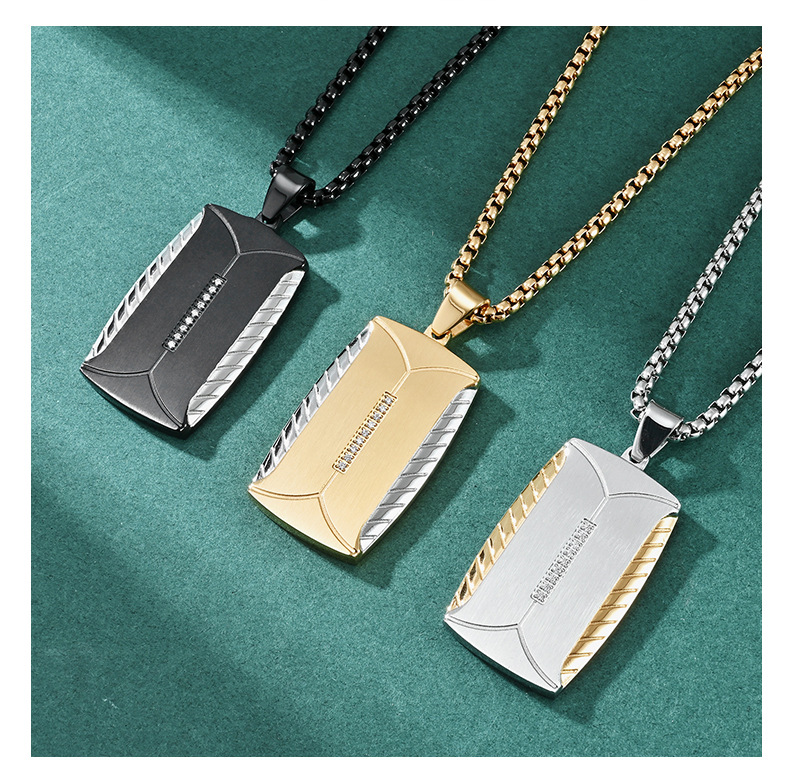 De Base Style Moderne Style Classique Géométrique Acier Au Titane Placage Hommes Pendentif display picture 1