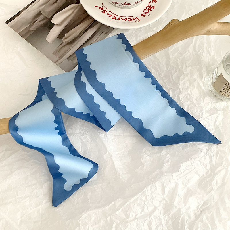 Pañuelo de seda, banda larga, decoración de alta calidad, bufanda pequeña, cinturón multiusos, diadema de cuerda de súper hada francesa, cinturón para el cabello, serpentina para el cabello