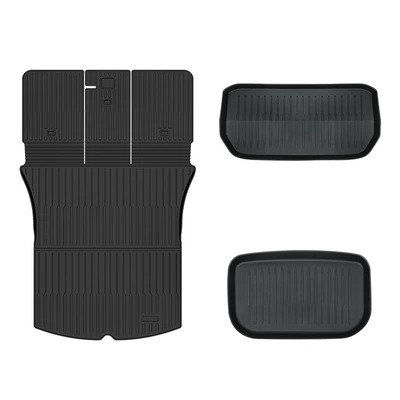 Maternity-Grade Tpe Car Full-Cover – Modelə uyğun ayaqaltı - model-y-all-in-one-trunk-felt-protective-combo