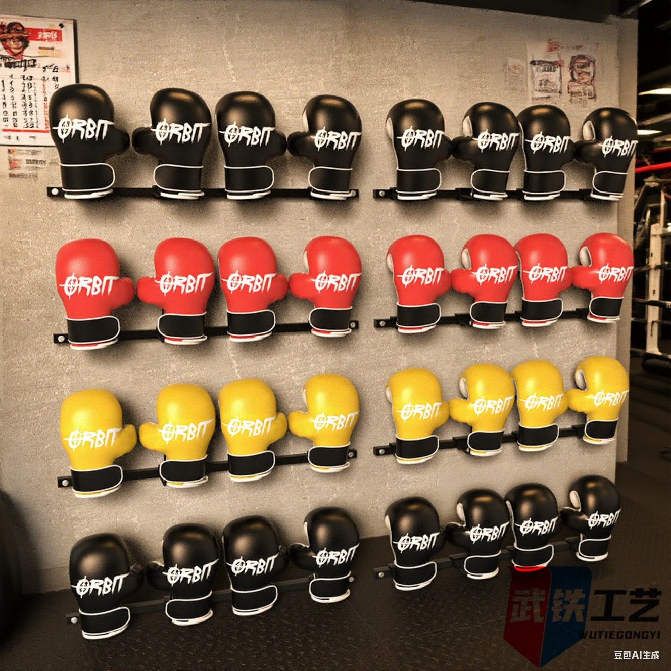 Glove Storage Rack Wall-Mounted Gym Boxing Glove Rack Boxing Gym Club Special Wall-Mounted Glove Rack