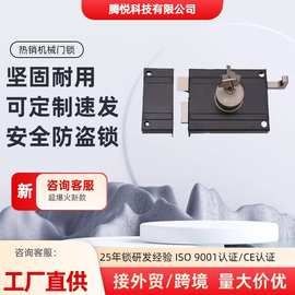 腾悦家用老式木门锁室内房门锁机械门锁锁具通用外装门锁外贸锁