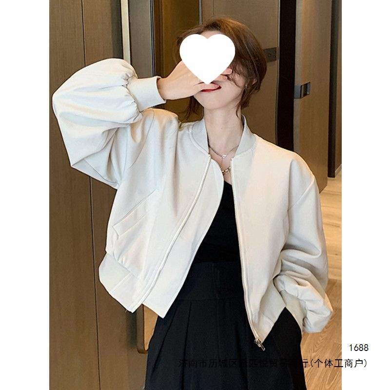 立领棒球服外套女春秋百搭2026年新款韩版宽松小个子短款休闲夹克
