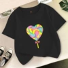 Dt black 377 heart -shaped lollipop