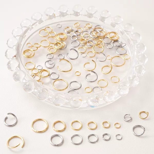 Stainless Steel Open and Closed Single Ring Parts, Pendant Connectors, DIY Handmade Accessories, Materials for Making, Wholesale