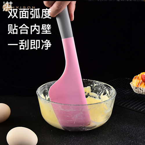 Cross-border silicone spatula cream cake long spatula creative wide surface large avocado sauce spatula baking tool