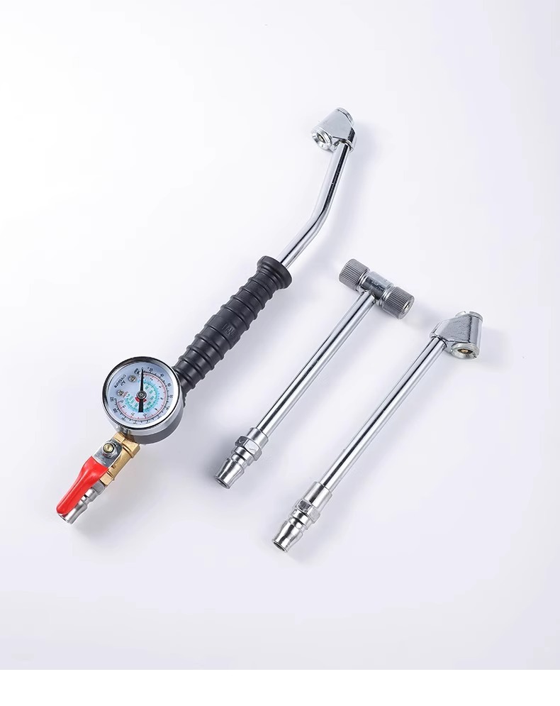 High-Precision Tire Pressure Gauge with Inflation Head, Digital Display Tire Pressure Tester, Inflator Gun