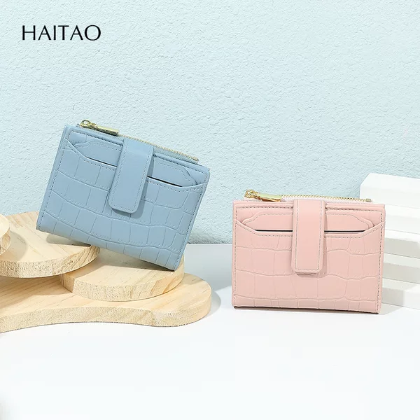 New Women's Short Wallet Cross-border Stone Print Multi-card Wallet Zipper Coin Bag Wallet