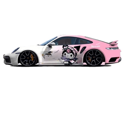 Auto Color Change Film Design, Cartoon Labubu Painting, Car