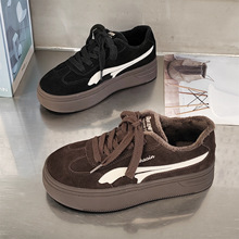 复古德训鞋女真皮2025冬季新款爆款厚底松糕增高运动休闲板鞋百搭