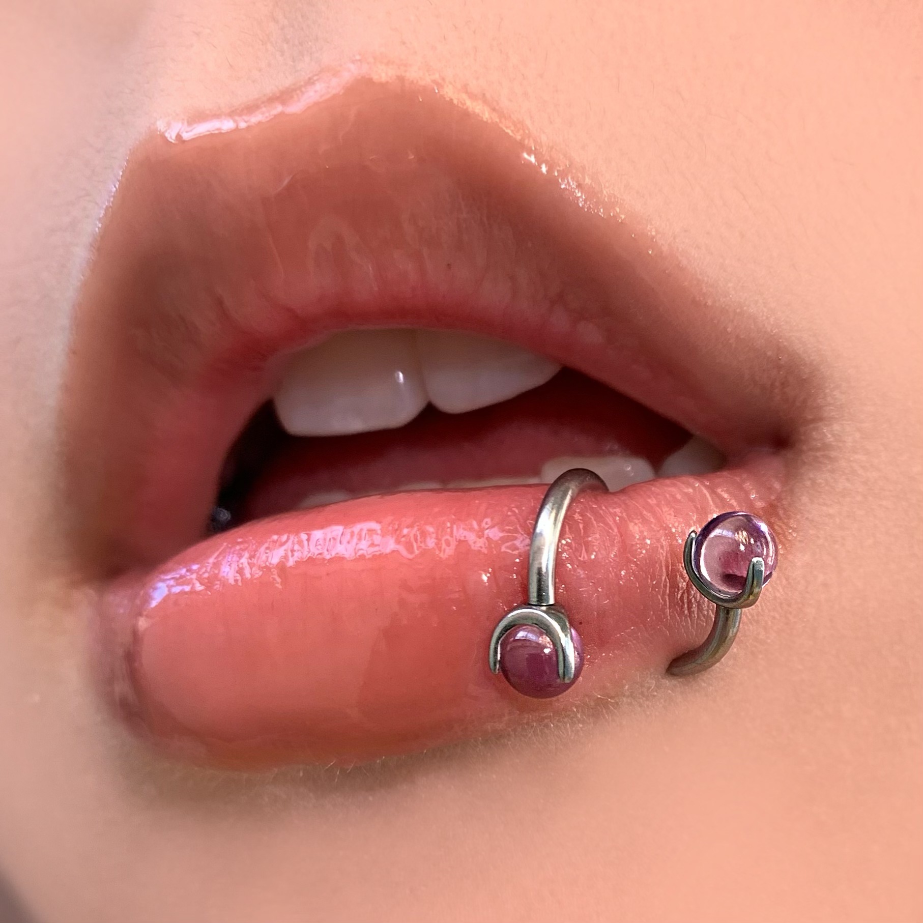 Champ Gold S-Shaped Lip Ring 12mm Internal Thread Steel Titanium Lip Hoop for Hot Girl Piercing Jewelry Wholesale detail image 8