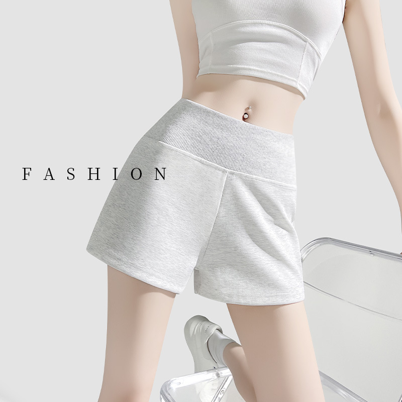 Grey Casual Sports Shorts Women's 2025 Summer New American Style Sexy Hot Girl Outer Wearing High Waist A- Shed Hot Pants