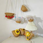 草藤编包ins夏季黄草编织包包美人鱼沙滩包单肩带斜挎包草编篮包