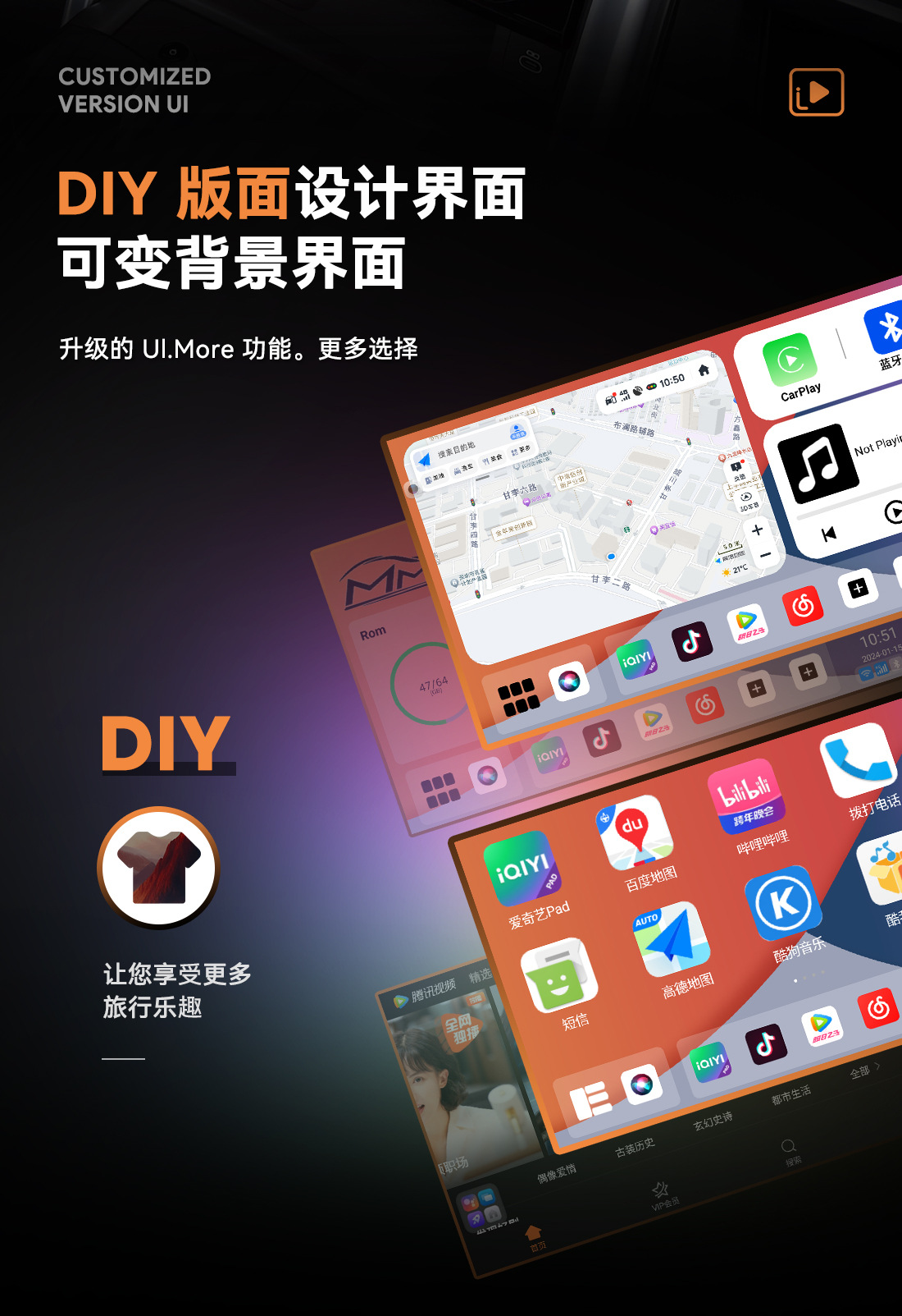 Cross-Border Exclusive Supply of Mmb Car-Mounted Carplay Ai Box Android 14 Qualcomm 6225 Wireless Car-Machine Connectivity Conversion Box