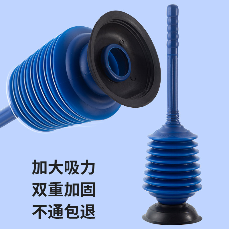 Draguadora de inodoro con un cañón de ventilación de aire de alta presión para dragar tubería de alcantarillado y herramienta especial para succión de inodoro