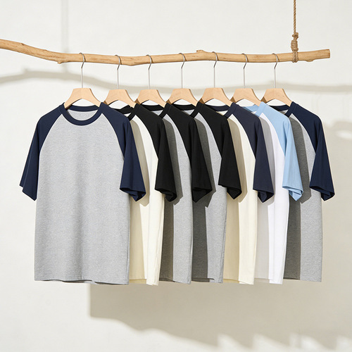 Pure cotton short-sleeved t-shirt 200g strapless half-sleeves Korean Hong Kong style loose unisex summer t-shirt casual all-matching