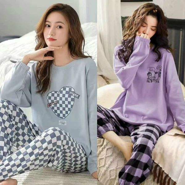 Purple blue long-sleeve, trousers