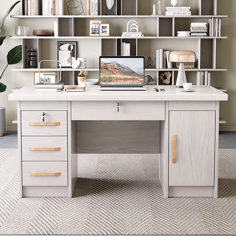 High-Quality Conference Room Desk, Single-Person Computer Desk, Home Bedroom Writing Desk with Drawers, Modern Minimalist Office Desk