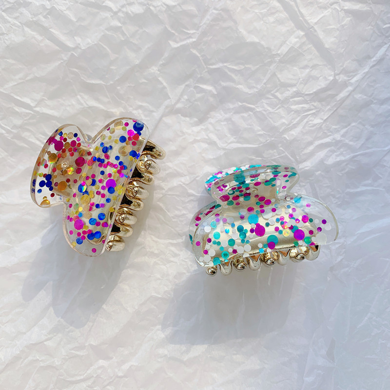 Multicolor, Solid Color Pattern Retro Classic Style Women's Multicolor Solid Color Acrylic Hair Claws