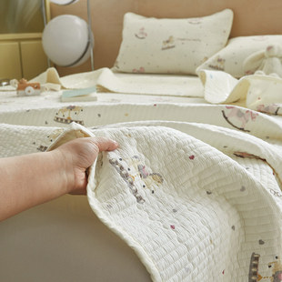 Class A ins-style South Korea quilted double-sided cotton bed cover three-piece set thickened cotton bed sheet quilted thin quilt for four seasons