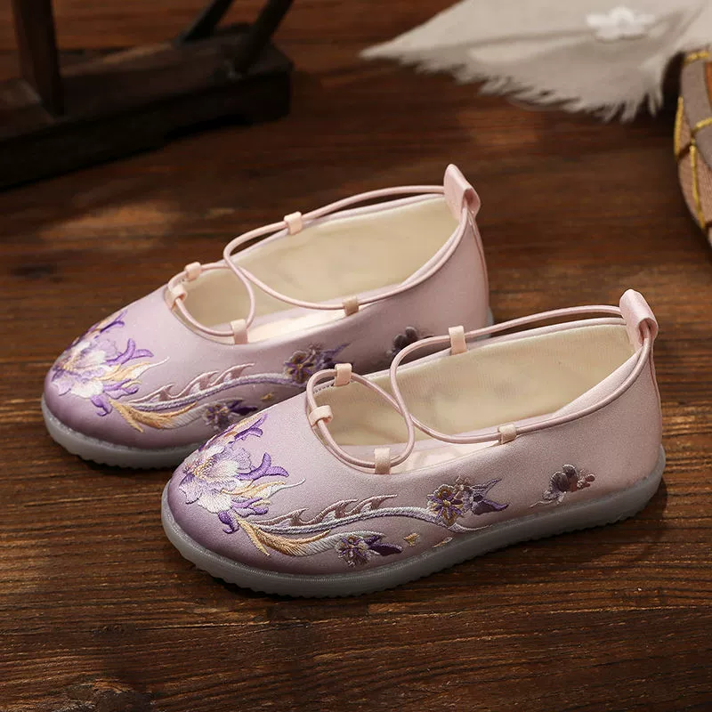 Xuanyu Yimeng вышитая обувь для девочек Hanfu обувь детская лошадь юбка обувь детская обувь из ткани ручной работы китайский стиль
