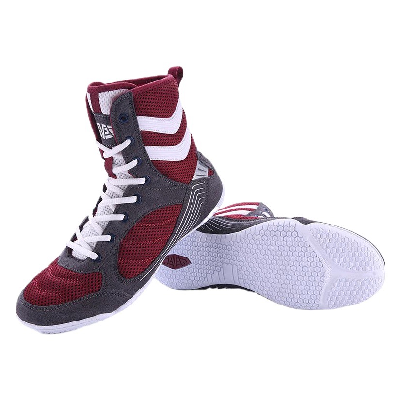 Zapatos de boxeo zapatos de lucha para hombres zapatos de lucha profesional zapatos de entrenamiento zapatos de lucha zapatos de otoño zapatos de Sanda botas de boxeo altas mujeres