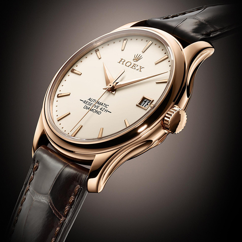 Authentic Swiss Labor Products ­ Men's Watch, Fully Automatic Watch, Men's Fashionable Leather Strap, Baida ­ Feili Men's Watch
