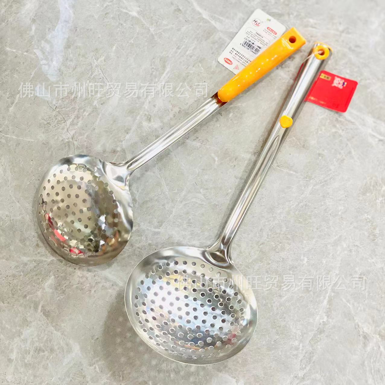 Kitchen household large colander stainless steel thickened filter oil residue spoon noodle fishing dumpling spoon stainless steel colander wholesale